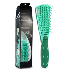 BESTOOL detangling brush close-up showing eight flexible arms for smoother detangling.