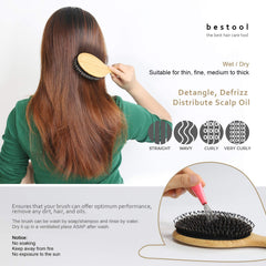BESTOOL Hair Brush for Kids Detangling makes brushing gentle and easy.