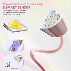 BETE portable 30W cordless lamp with rechargeable battery for on-the-go manicures.
