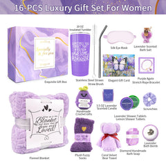 Betem Lavender Spa Hamper lavender candle releases a calming aroma