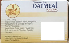 Betres Avena Oatmeal Bar Soap wrapped packaging highlighting natural ingredients