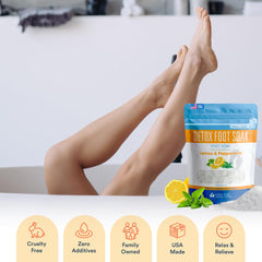 Better Bath Better Body detox foot soak salts with lavender and frankincense for calming aromatics