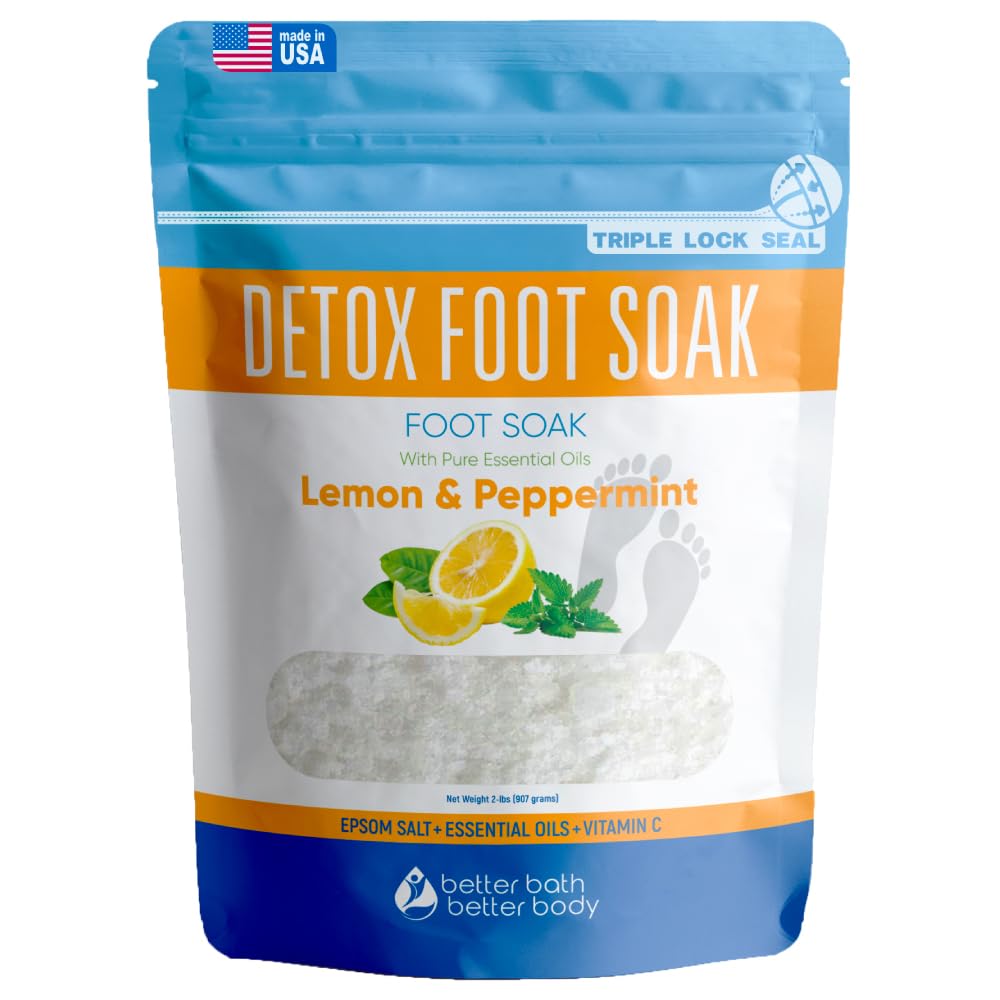 Better Bath Better Body detox foot soak salts with lemon for a refreshed foot spa experience