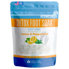 Better Bath Better Body detox foot soak salts with lemon for a refreshed foot spa experience