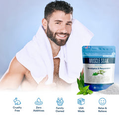 Better Bath Better Body Muscle Soak, aromaterapia con menta y eucalipto para sensación fresca.