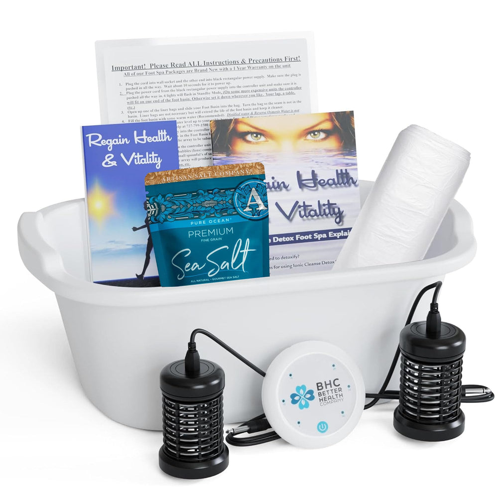 Better Health Company Ionic Foot Bath in use at home for convenient detox sessions