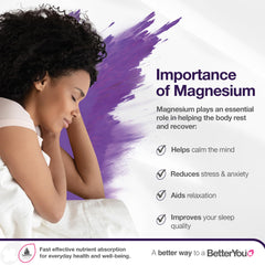 Aplicación de BetterYou Loción de Magnesio para masaje suave y relajante.