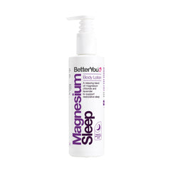 BetterYou Loción de Magnesio para Dormir en botella, promueve relajación corporal.