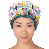 Betty Dain Fashionista oversized cap pattern offers full hair coverage while keeping styles dry.