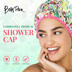 Betty Dain Fashionista Tropical PEVA lining keeps hair dry with a soft feel