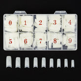 Beuniar acrylic nail tips 500pcs with storage box for easy sizing.