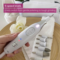 Beurer MP42 5-speed levels for gentle to thorough nail prep.