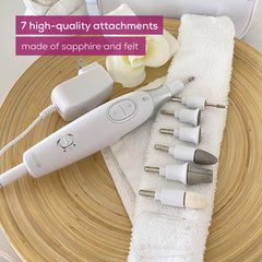 Beurer MP42 with LED precision light illuminating the nail area.