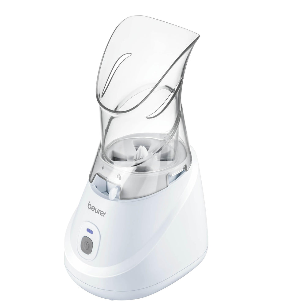Beurer SI31 steam inhaler in a compact design for easy travel and quick relief.