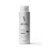 Bevel Champú para hombres, botella visible, nutrición suave para cabello texturizado.