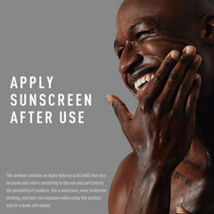 Glycolic acid exfoliation visual tied to Bevel bump-control formula