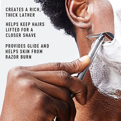 Bevel Shaving Cream forms a rich foam ready for shaving.