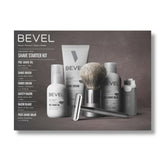 Bevel safety razor in use for a precise, comfortable shave.