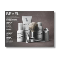 Bevel safety razor in use for a precise, comfortable shave.
