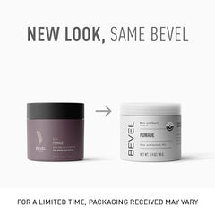 Bevel waves damp-hair application with downward-brushing for defined waves
