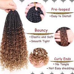 Beverlee 14-inch boho braids natural color closeup emphasizes lightweight feel.