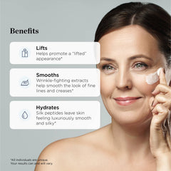 Applying Beverly Hills MD Lift + Firm Cream texture on skin