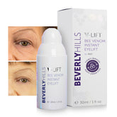 BEVERLY HILLS V-Lift bottle close-up for smoother under-eye skin.