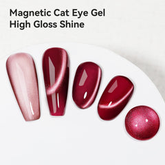 Bevimee burgundy cat eye gel swatch reveals glittery depth
