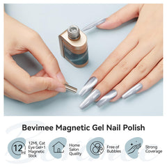 Bevimee Esmalte gel Cat Eye holográfico para uñas creativas