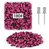 BEVTEE 200Pcs sanding bands pink pack for smooth gel and acrylic removal at home