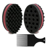 BEWAVE big holes barber hair brush sponge for quick at-home dread twists