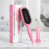 Bewelio curl-defining brush with pink handle for smooth detangling and defined curls