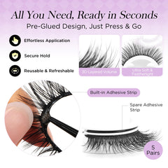 BEYELIAN no-glue-required lashes offer effortless application and mess-free everyday glam