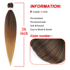 Beyond Beauty braiding hair 26-inch ombre in natural 1B shade