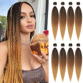 Beyond Beauty pre-stretched braiding hair ombre 1B-30-27 close-up for natural blend