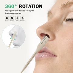 Bezox nose hair trimmer precision blades provide clean, comfortable trimming.