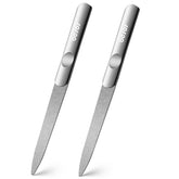 BEZOX metal nail file set duo top view, ideal for fingernails and toenails shaping.