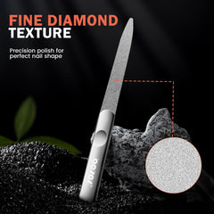 BEZOX stainless-steel nail files show a smooth glide and polished finish.