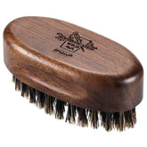 BFWood small travel beard brush with natural boar bristles for on-the-go grooming.