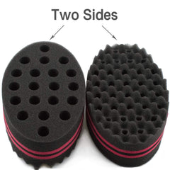 BHEART Twist Sponge with damp hair demonstrates quick, even twist formation.