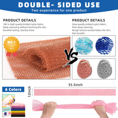 BHYTAKI net sponge reaches the back for full body cleansing
