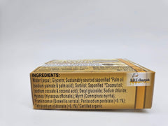 BIBLE N Beautyoils Hyssop Myrrh Frankincense Soap Bar close-up reveals precious resin scents.