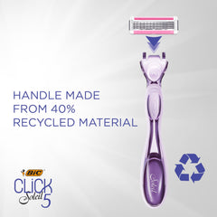 BIC Click 5 Soleil pivoting head glides along curves.