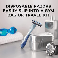 BIC Flex 3 Titanium razor aloe strip provides smooth glide