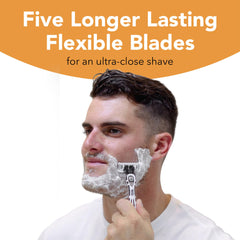 Pivoting head of the BIC Flex 5 Sensitive razor.