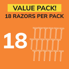 BIC Sensitive 2 razor blades close-up showing long-lasting chromium-coated blades.
