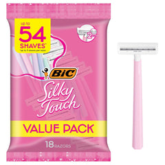 BIC Silky Touch travel razor with blade cover for portable use
