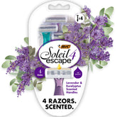 BIC Soleil 4 Escape razor with lavender handle for a soothing shave