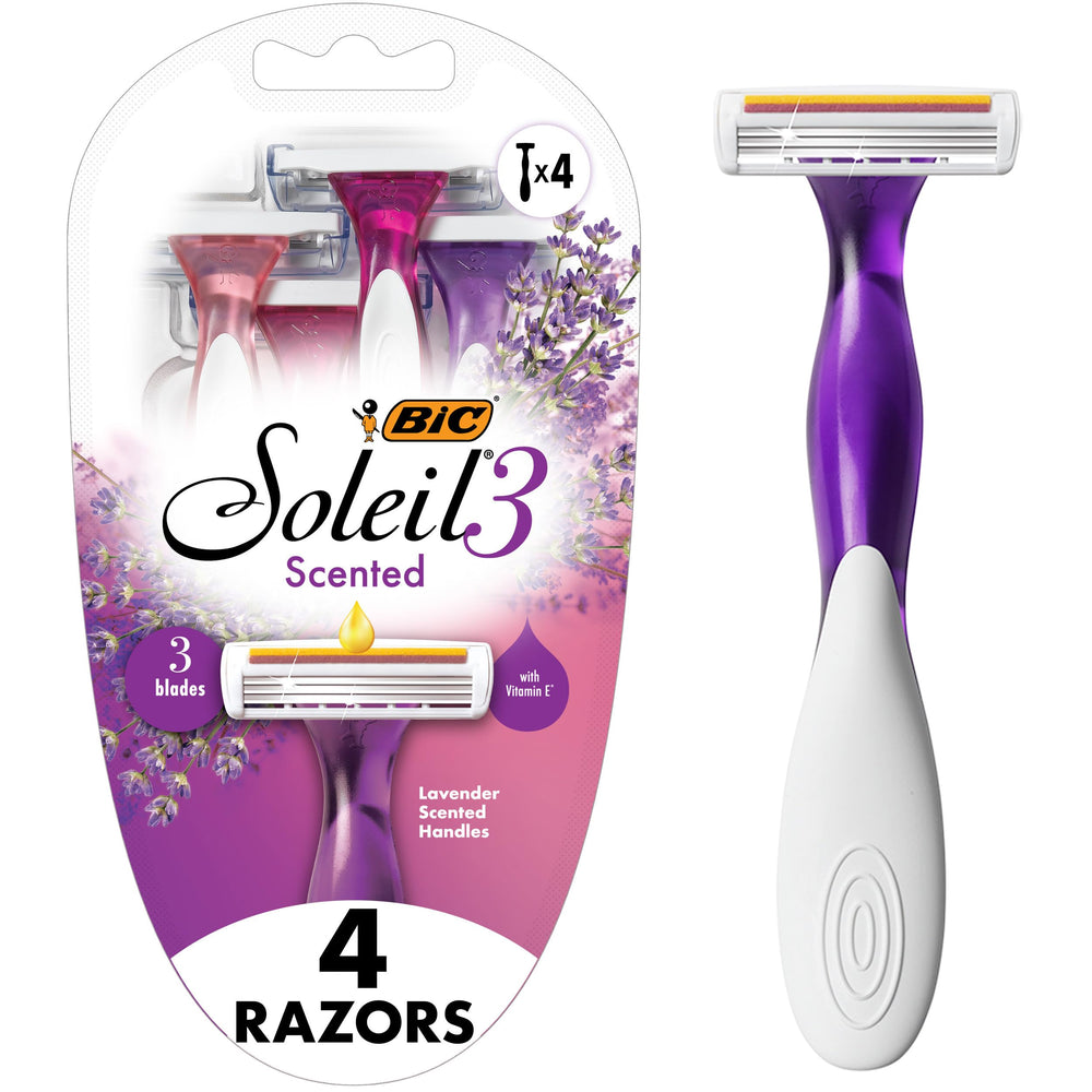 BIC Soleil Smooth lavender-handle for a comfortable shave.