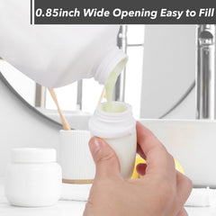 BienBion 1oz travel bottles wide-opening design for easy filling.